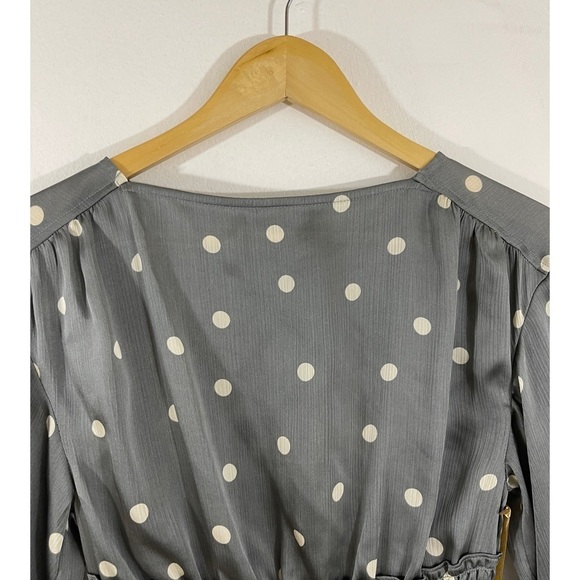 RYEGRASS Gray Dots Women’s Blouse New With Tags Size: XS - Picture 4 of 13